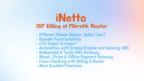 iNetto ISP Billing of Mikrotik Router